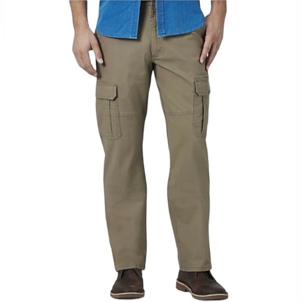 WRANGLER® Men’s 5 STAR Premium Relaxed Fit Flex Cargo Pant In Barley 42 X 30